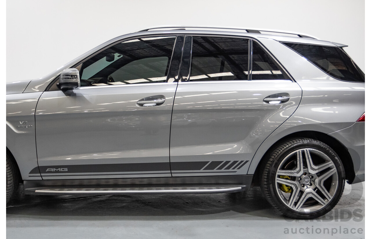 09/2014 Mercedes-Benz ML63 AMG (4x4) 166 MY14 4D Wagon Palladium Silver Twin Turbo 5.5L