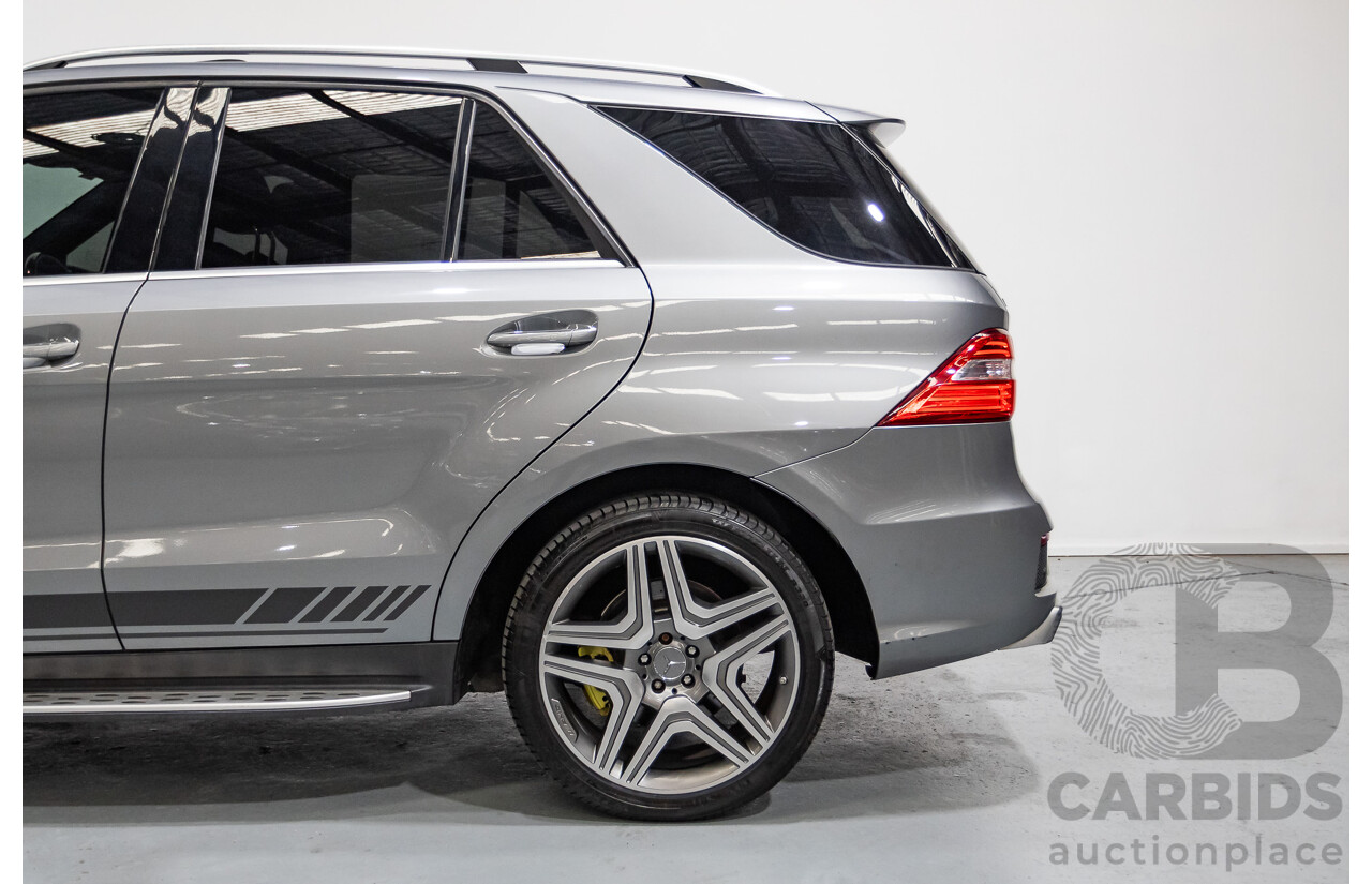 09/2014 Mercedes-Benz ML63 AMG (4x4) 166 MY14 4D Wagon Palladium Silver Twin Turbo 5.5L