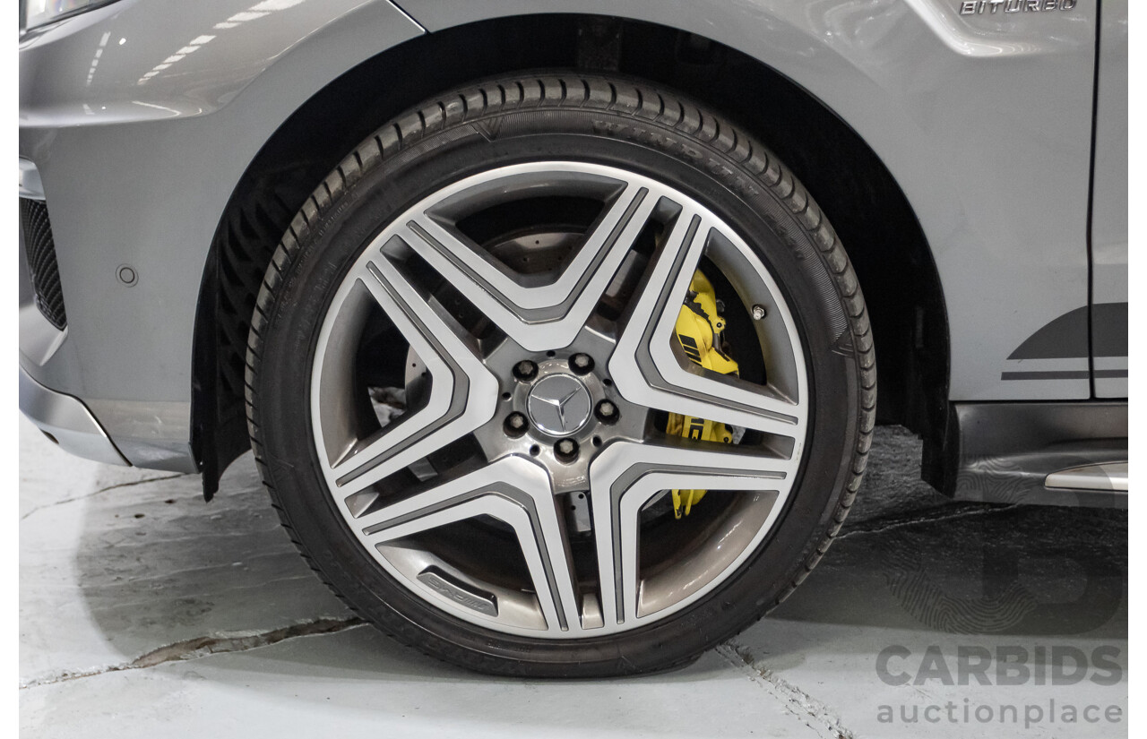 09/2014 Mercedes-Benz ML63 AMG (4x4) 166 MY14 4D Wagon Palladium Silver Twin Turbo 5.5L