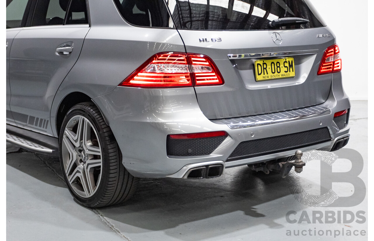 09/2014 Mercedes-Benz ML63 AMG (4x4) 166 MY14 4D Wagon Palladium Silver Twin Turbo 5.5L