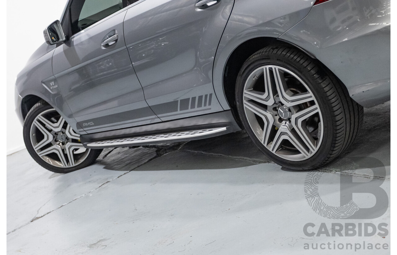 09/2014 Mercedes-Benz ML63 AMG (4x4) 166 MY14 4D Wagon Palladium Silver Twin Turbo 5.5L