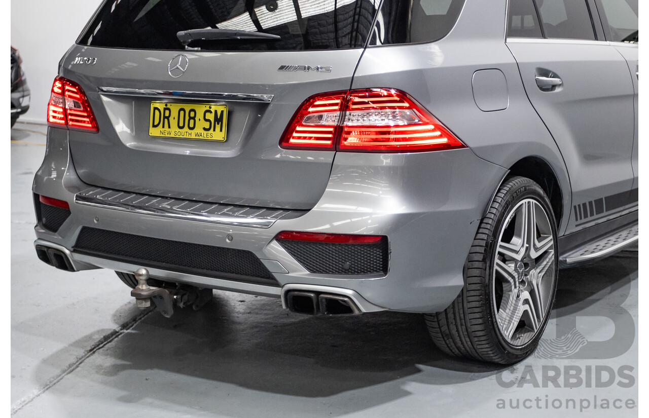 09/2014 Mercedes-Benz ML63 AMG (4x4) 166 MY14 4D Wagon Palladium Silver Twin Turbo 5.5L