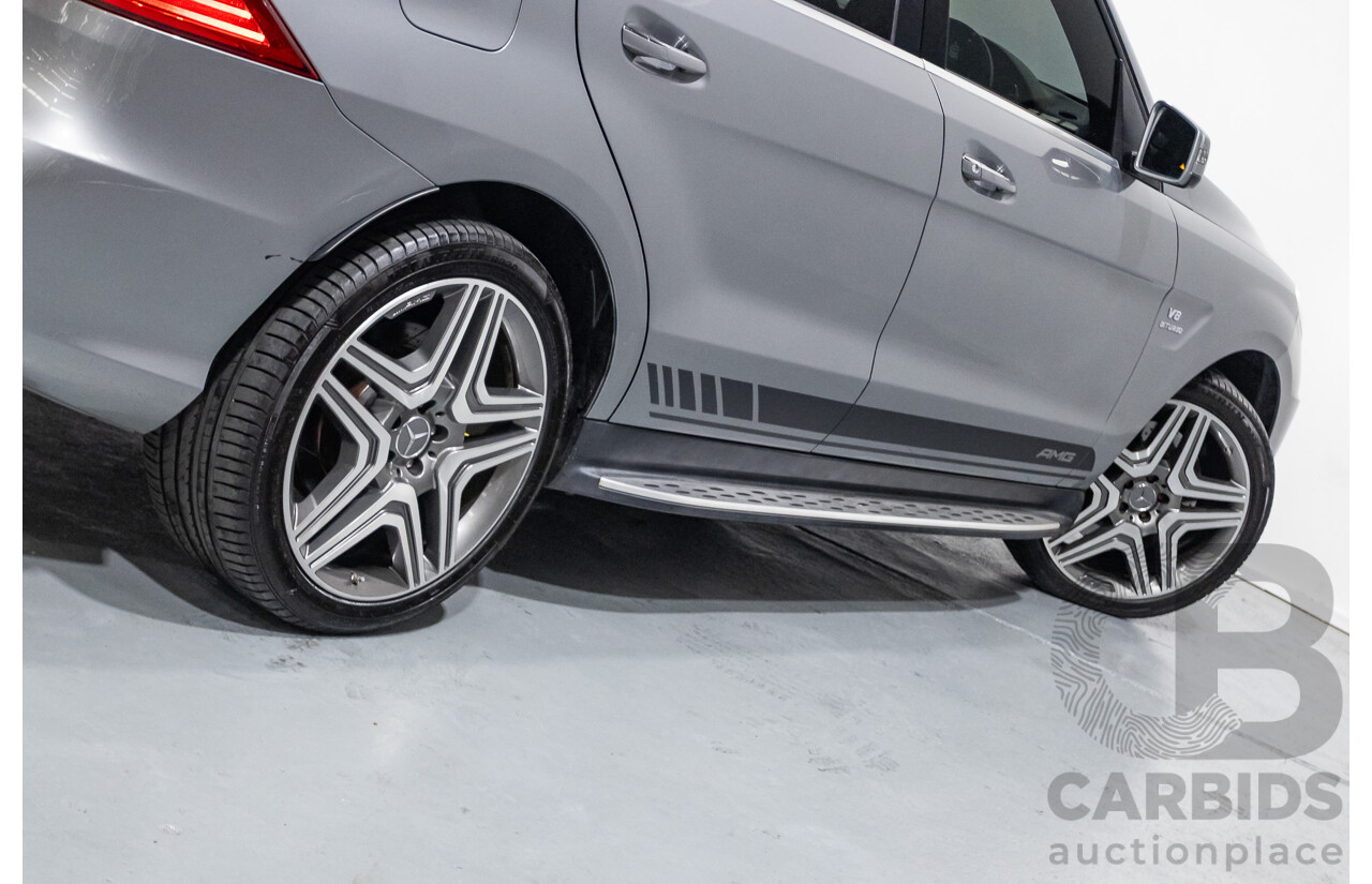 09/2014 Mercedes-Benz ML63 AMG (4x4) 166 MY14 4D Wagon Palladium Silver Twin Turbo 5.5L
