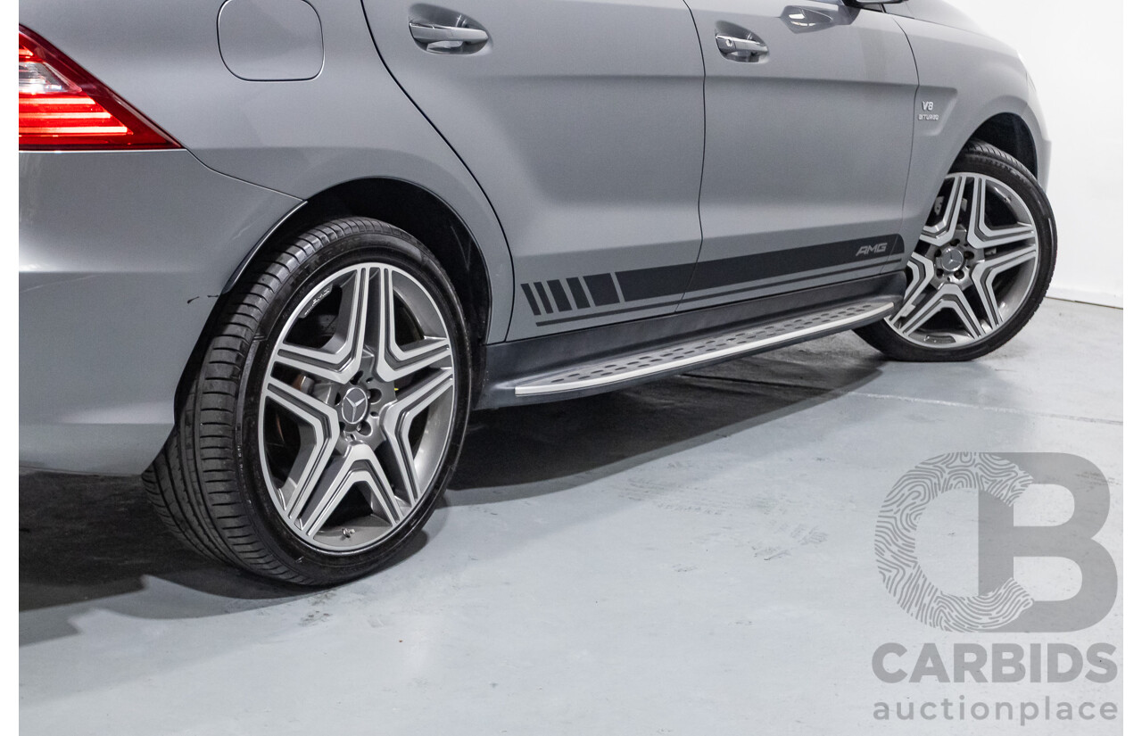 09/2014 Mercedes-Benz ML63 AMG (4x4) 166 MY14 4D Wagon Palladium Silver Twin Turbo 5.5L