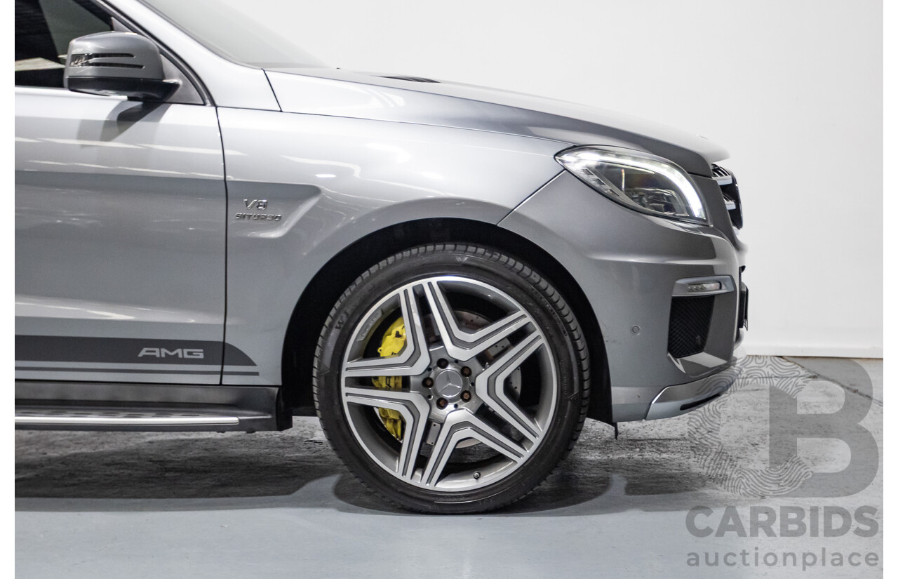09/2014 Mercedes-Benz ML63 AMG (4x4) 166 MY14 4D Wagon Palladium Silver Twin Turbo 5.5L