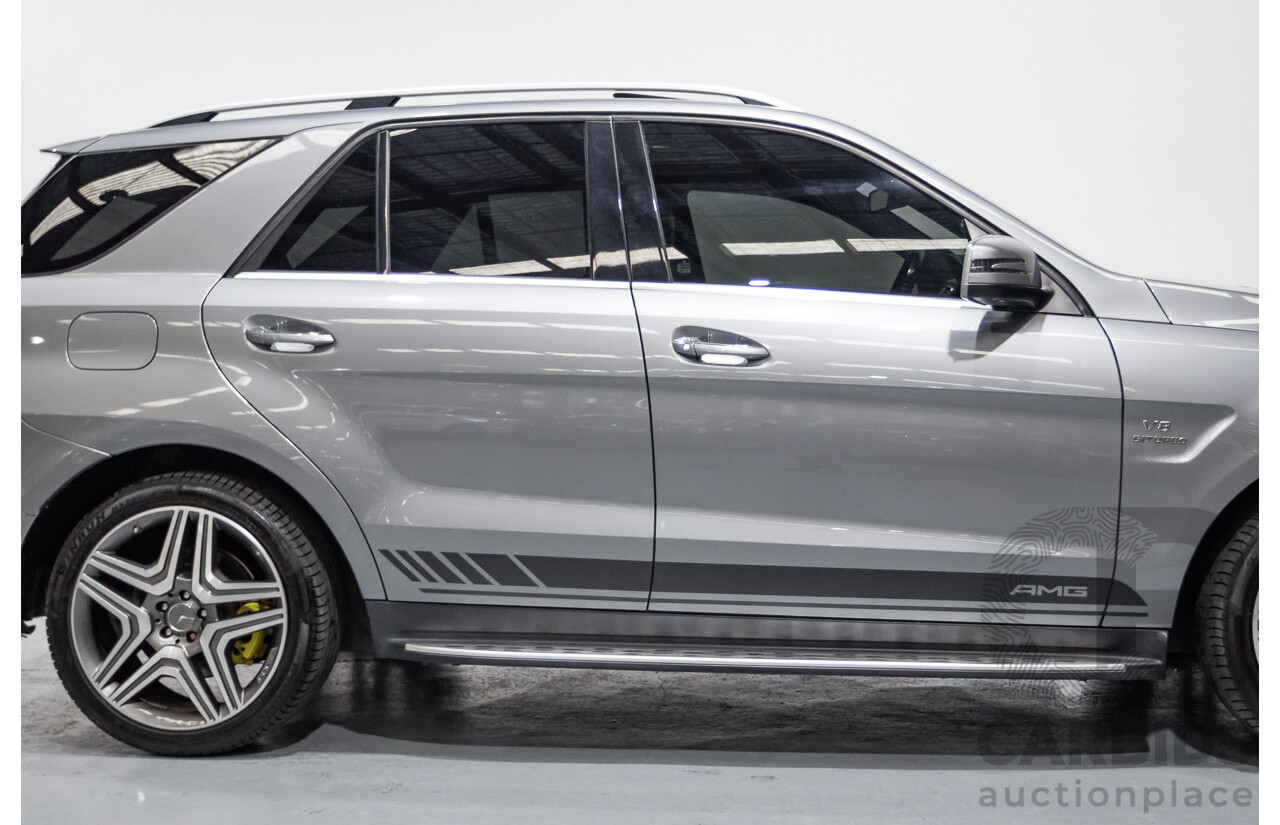 09/2014 Mercedes-Benz ML63 AMG (4x4) 166 MY14 4D Wagon Palladium Silver Twin Turbo 5.5L