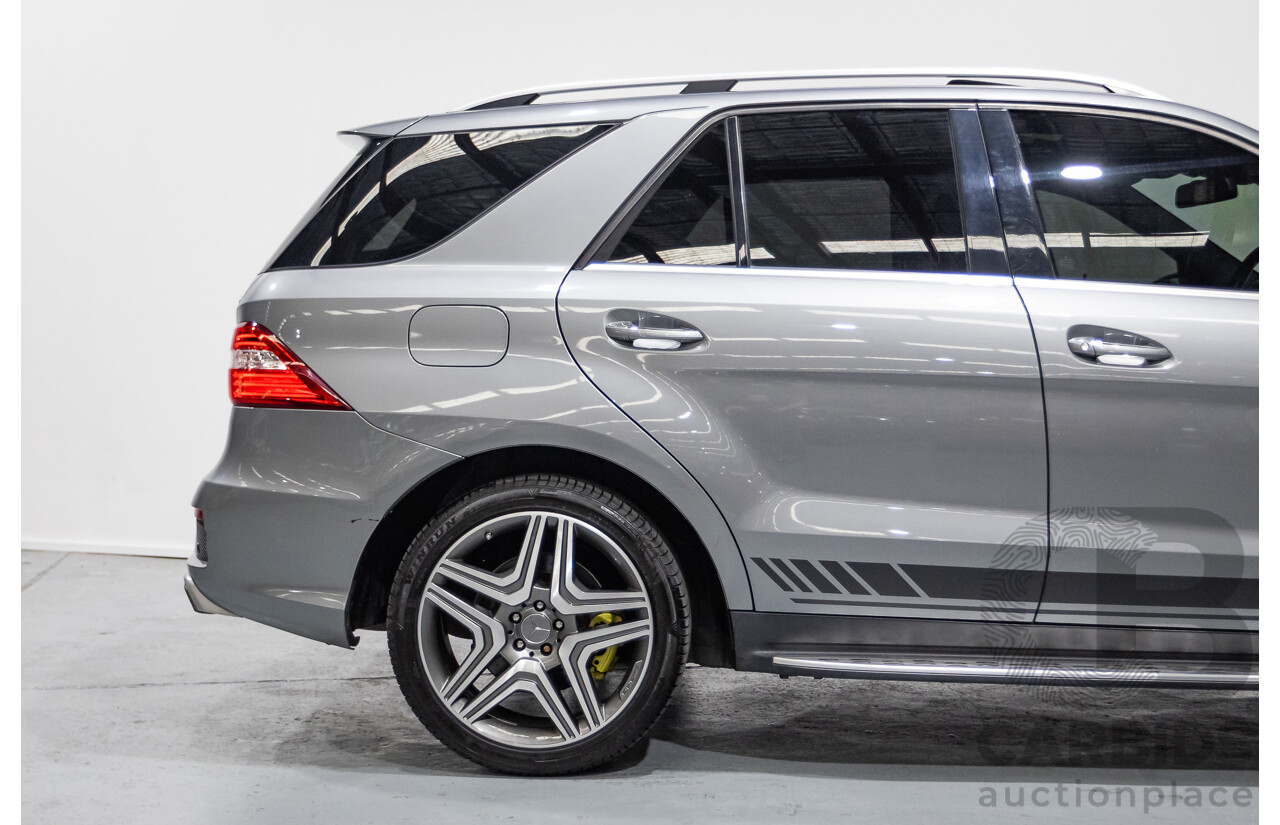 09/2014 Mercedes-Benz ML63 AMG (4x4) 166 MY14 4D Wagon Palladium Silver Twin Turbo 5.5L