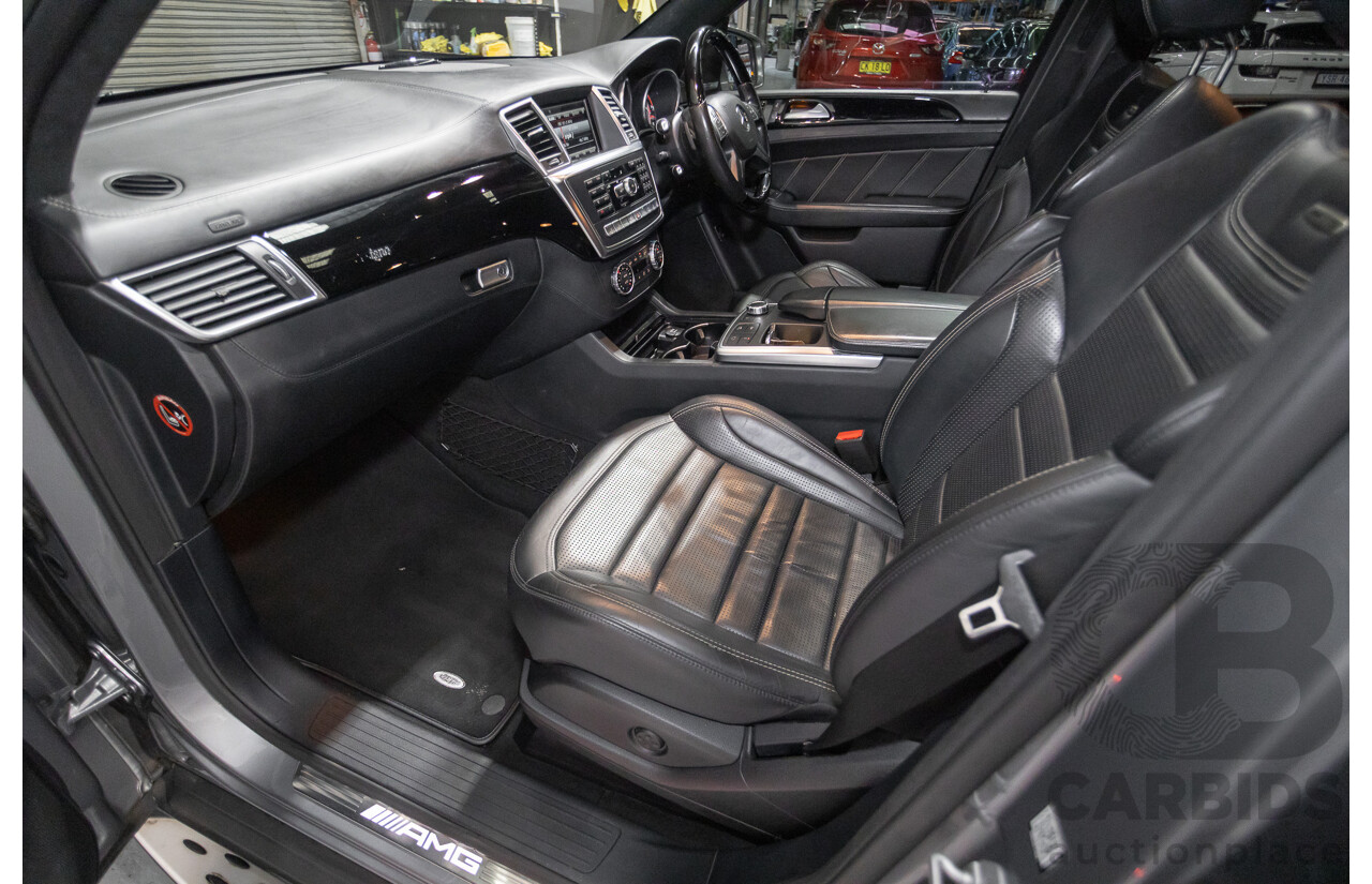 09/2014 Mercedes-Benz ML63 AMG (4x4) 166 MY14 4D Wagon Palladium Silver Twin Turbo 5.5L