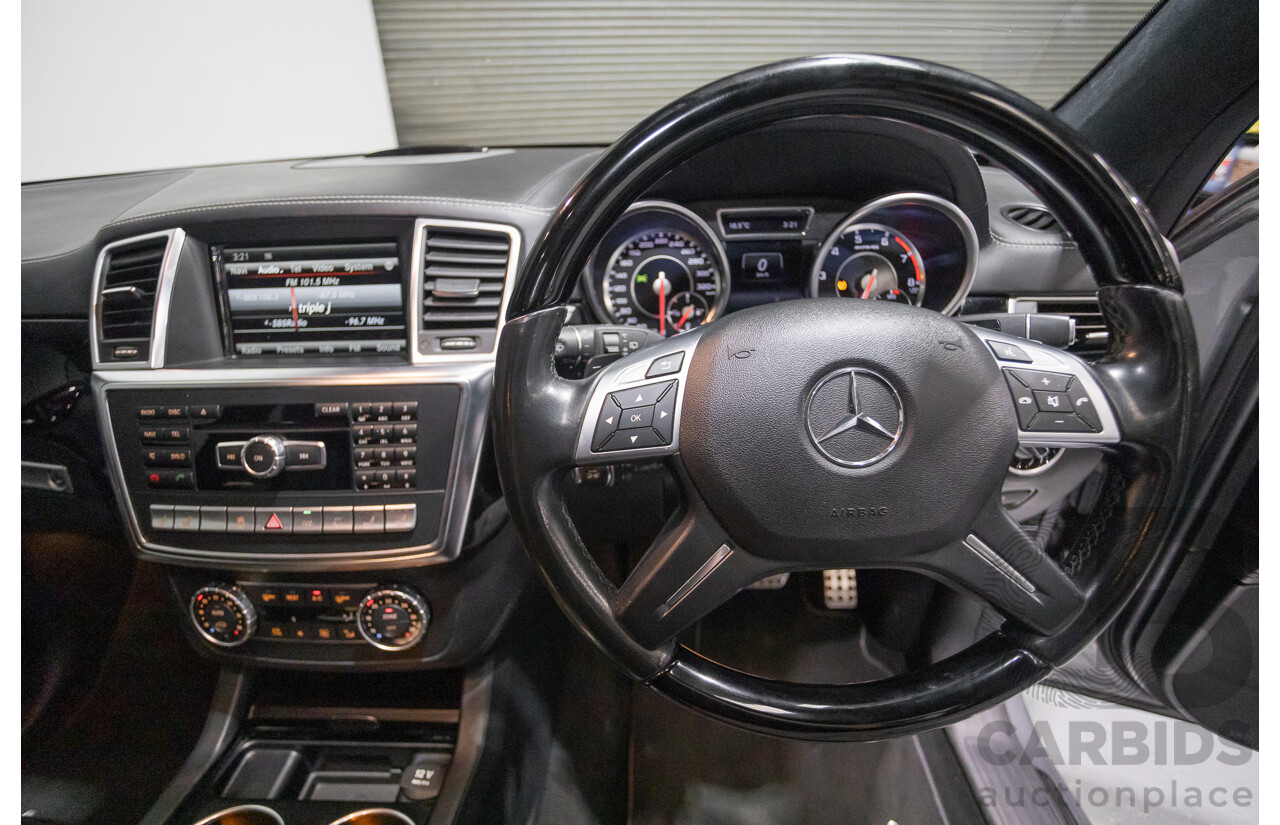 09/2014 Mercedes-Benz ML63 AMG (4x4) 166 MY14 4D Wagon Palladium Silver Twin Turbo 5.5L