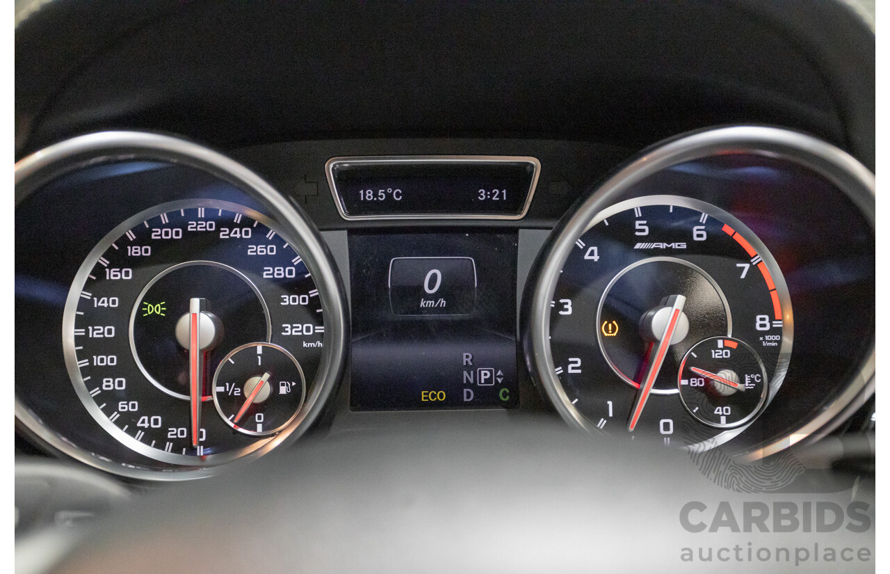 09/2014 Mercedes-Benz ML63 AMG (4x4) 166 MY14 4D Wagon Palladium Silver Twin Turbo 5.5L