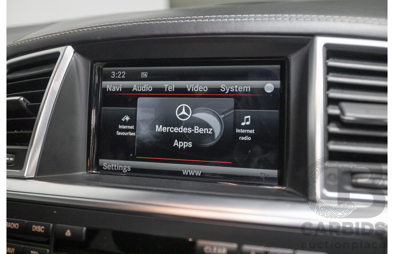 09/2014 Mercedes-Benz ML63 AMG (4x4) 166 MY14 4D Wagon Palladium Silver Twin Turbo 5.5L