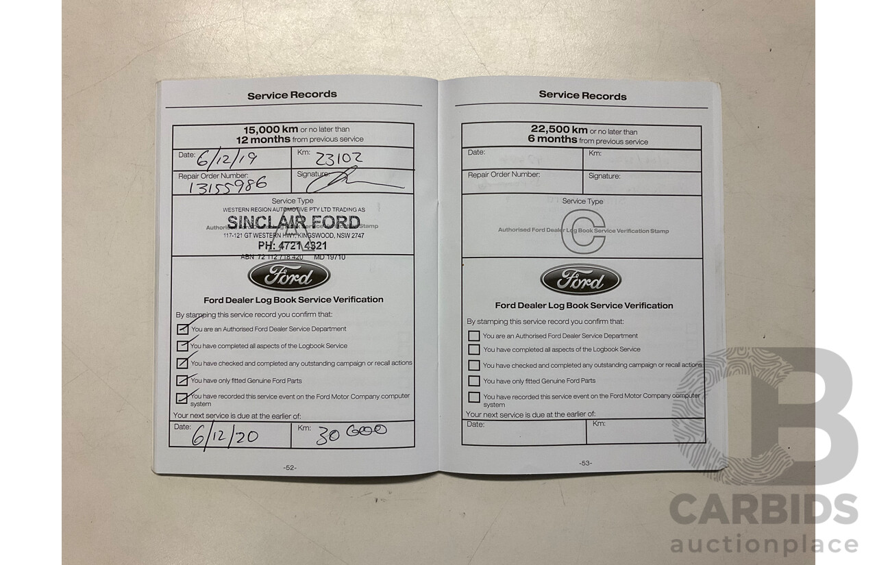 11/2018 Ford Ranger XL 3.2 4x4 PX MKIII MY19 Double Cab P/Up Frozen White Diesel Turbo 3.2L