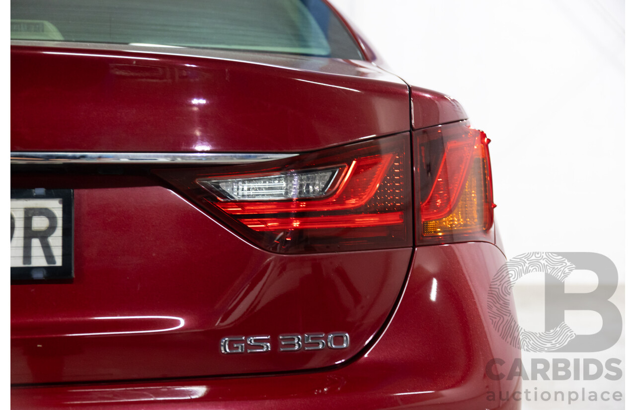 7/2012 Lexus Gs350 Sports Luxury GRL10R 4d Sedan Riviera Red 3.5L