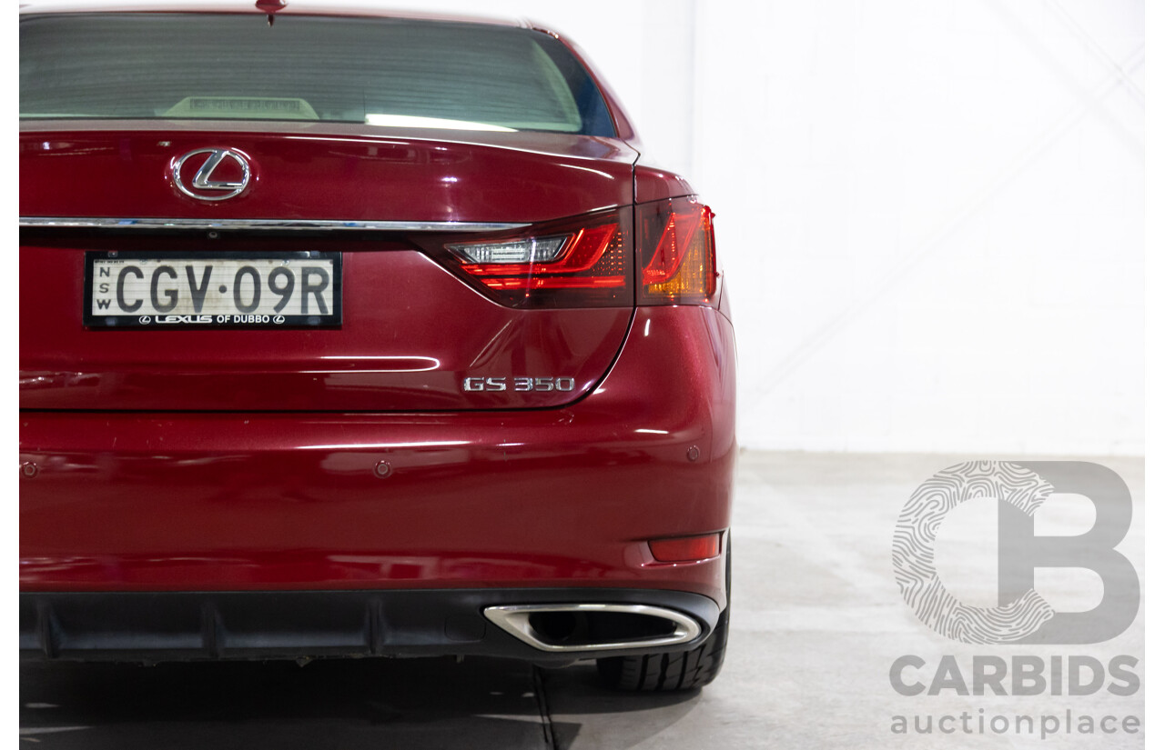7/2012 Lexus Gs350 Sports Luxury GRL10R 4d Sedan Riviera Red 3.5L