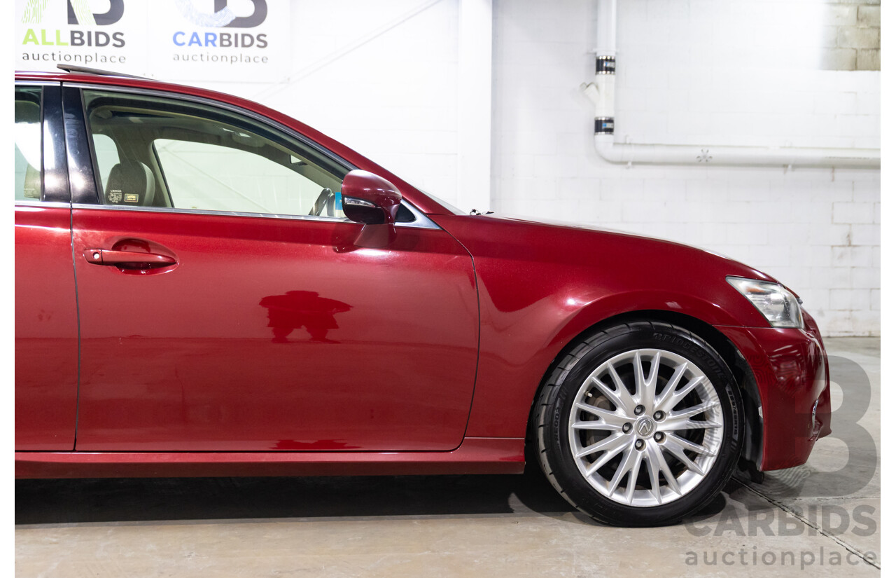 7/2012 Lexus Gs350 Sports Luxury GRL10R 4d Sedan Riviera Red 3.5L