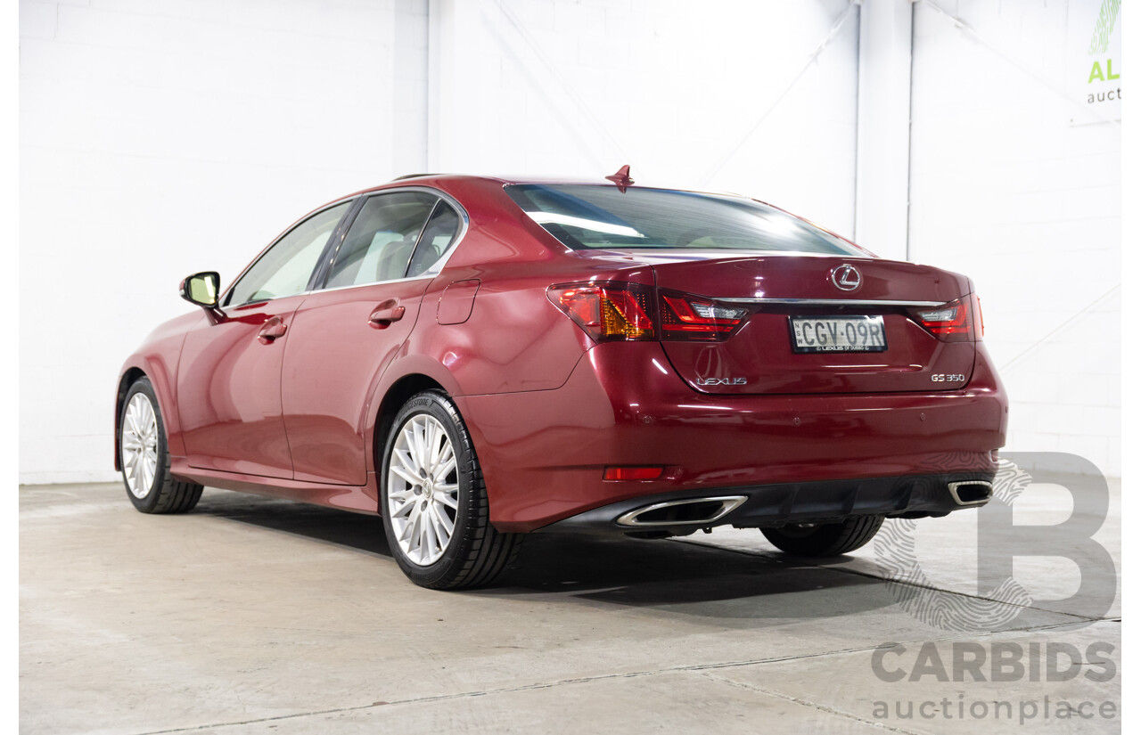7/2012 Lexus Gs350 Sports Luxury GRL10R 4d Sedan Riviera Red 3.5L