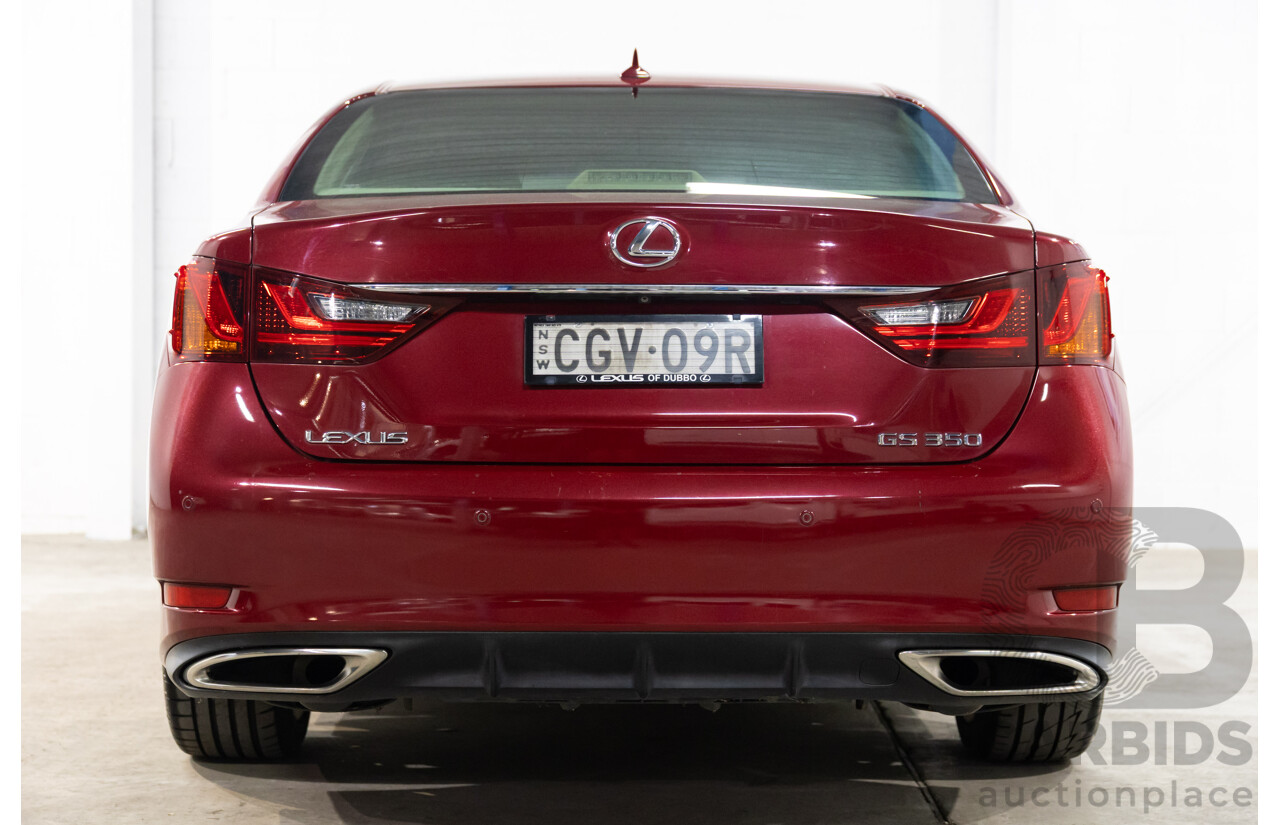 7/2012 Lexus Gs350 Sports Luxury GRL10R 4d Sedan Riviera Red 3.5L