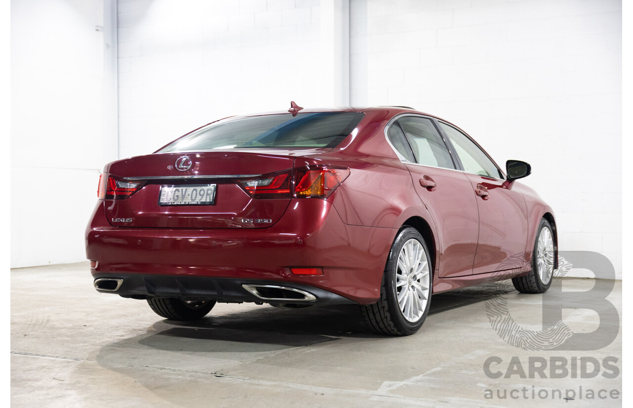 7/2012 Lexus Gs350 Sports Luxury GRL10R 4d Sedan Riviera Red 3.5L