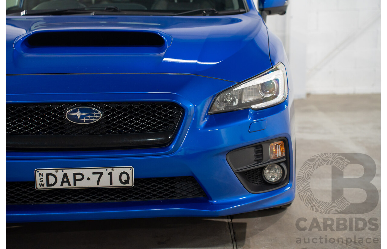 08/2015 Subaru WRX Premium (AWD) AWD MY16 4D Sedan Blue Turbo 2.0L