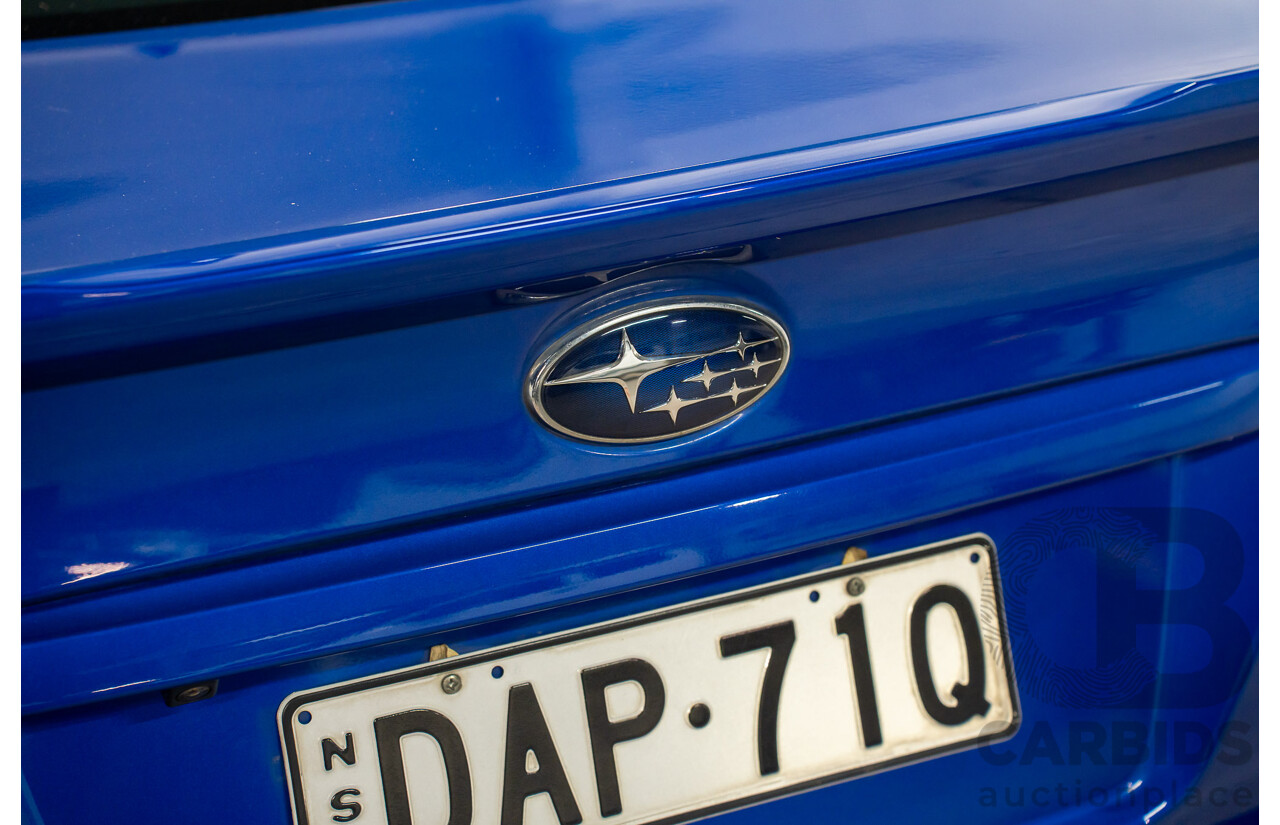 08/2015 Subaru WRX Premium (AWD) AWD MY16 4D Sedan Blue Turbo 2.0L
