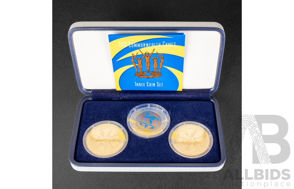 Australian RAM 2002 Three Five Dollar Coin Set, Manchester Commonwealth Games