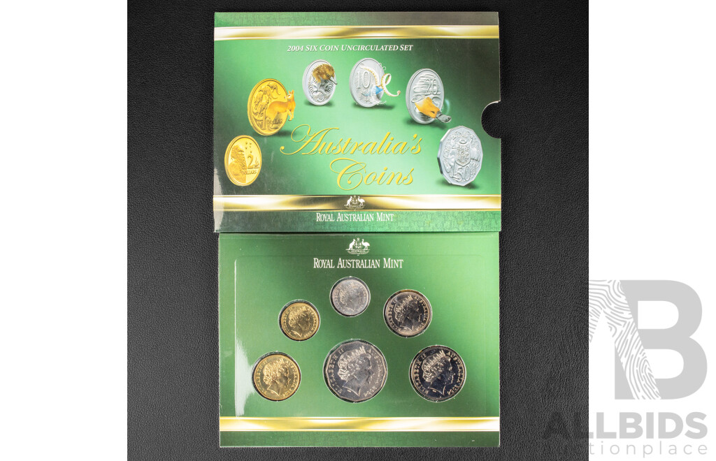 Australian 2004 Six UNC Coin Set