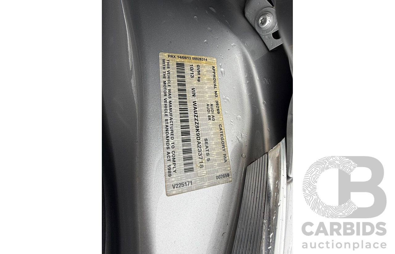 9/2013 Audi A4 1.8 TFSI B8 (8K) MY13 4d Sedan Ice Silver Metallic 1.8L