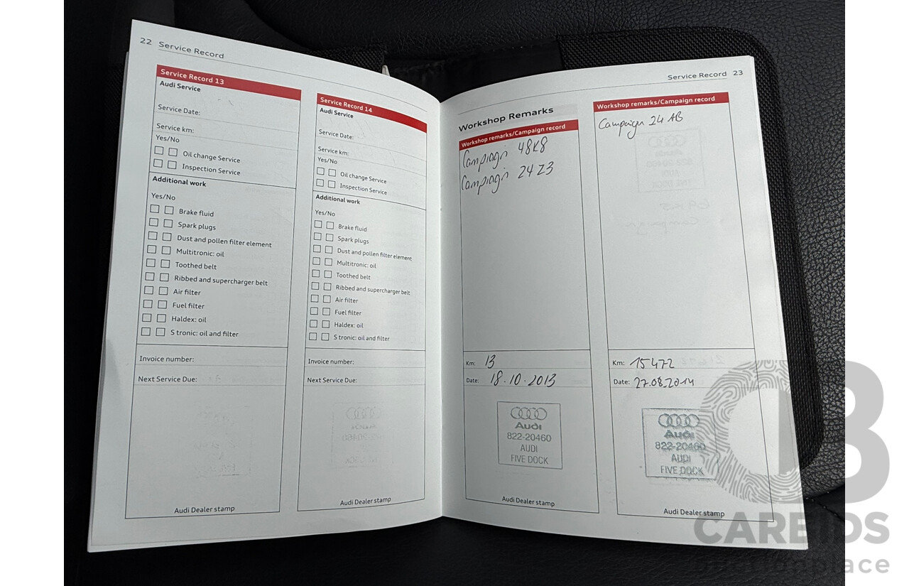9/2013 Audi A4 1.8 TFSI B8 (8K) MY13 4d Sedan Ice Silver Metallic 1.8L