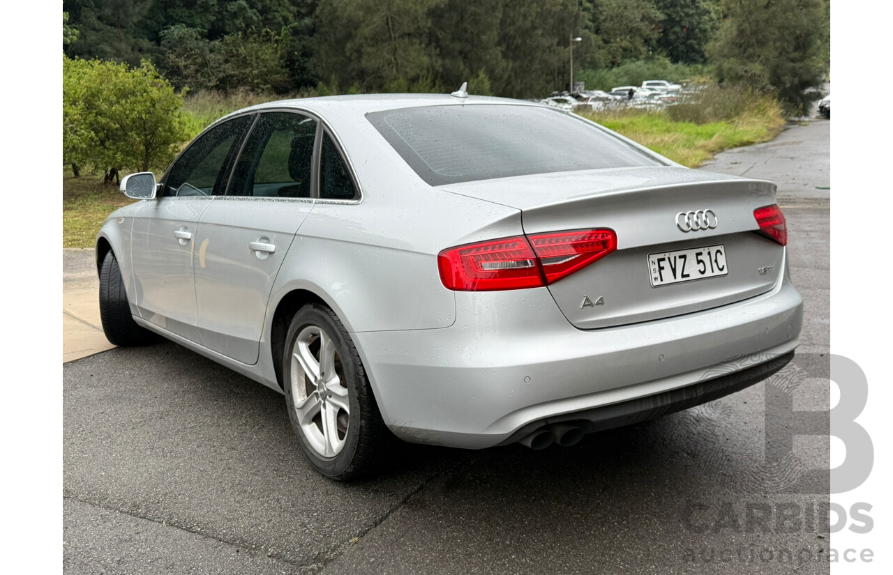 9/2013 Audi A4 1.8 TFSI B8 (8K) MY13 4d Sedan Ice Silver Metallic 1.8L