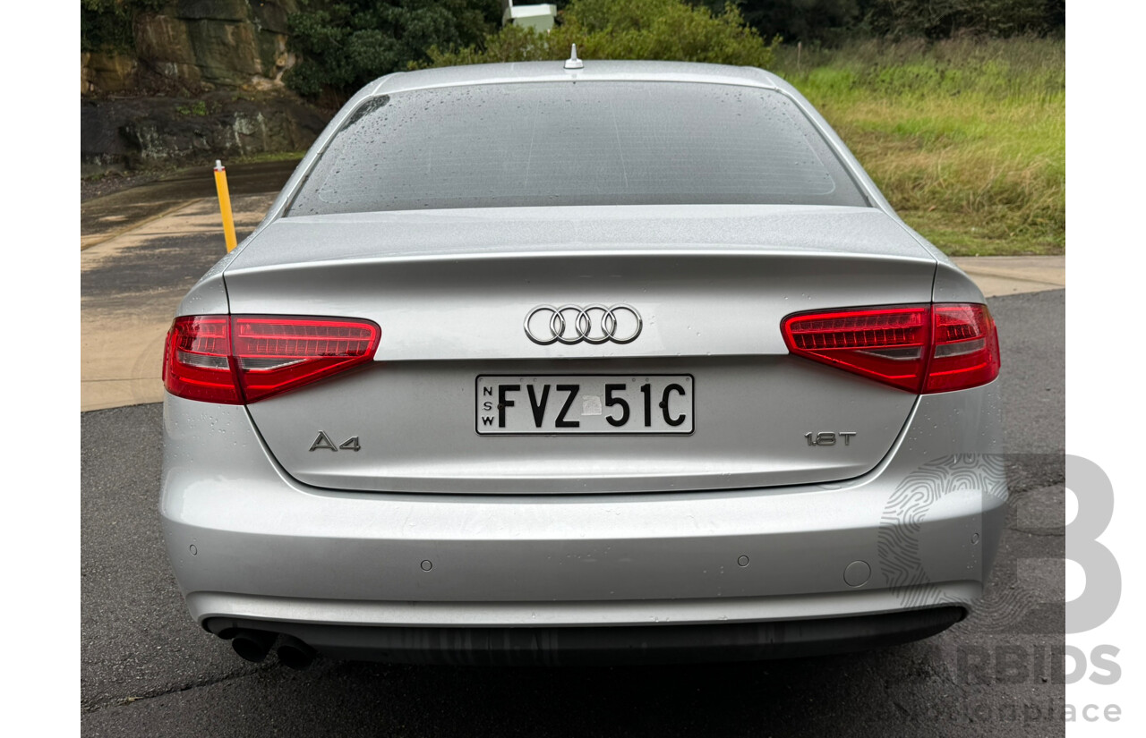9/2013 Audi A4 1.8 TFSI B8 (8K) MY13 4d Sedan Ice Silver Metallic 1.8L