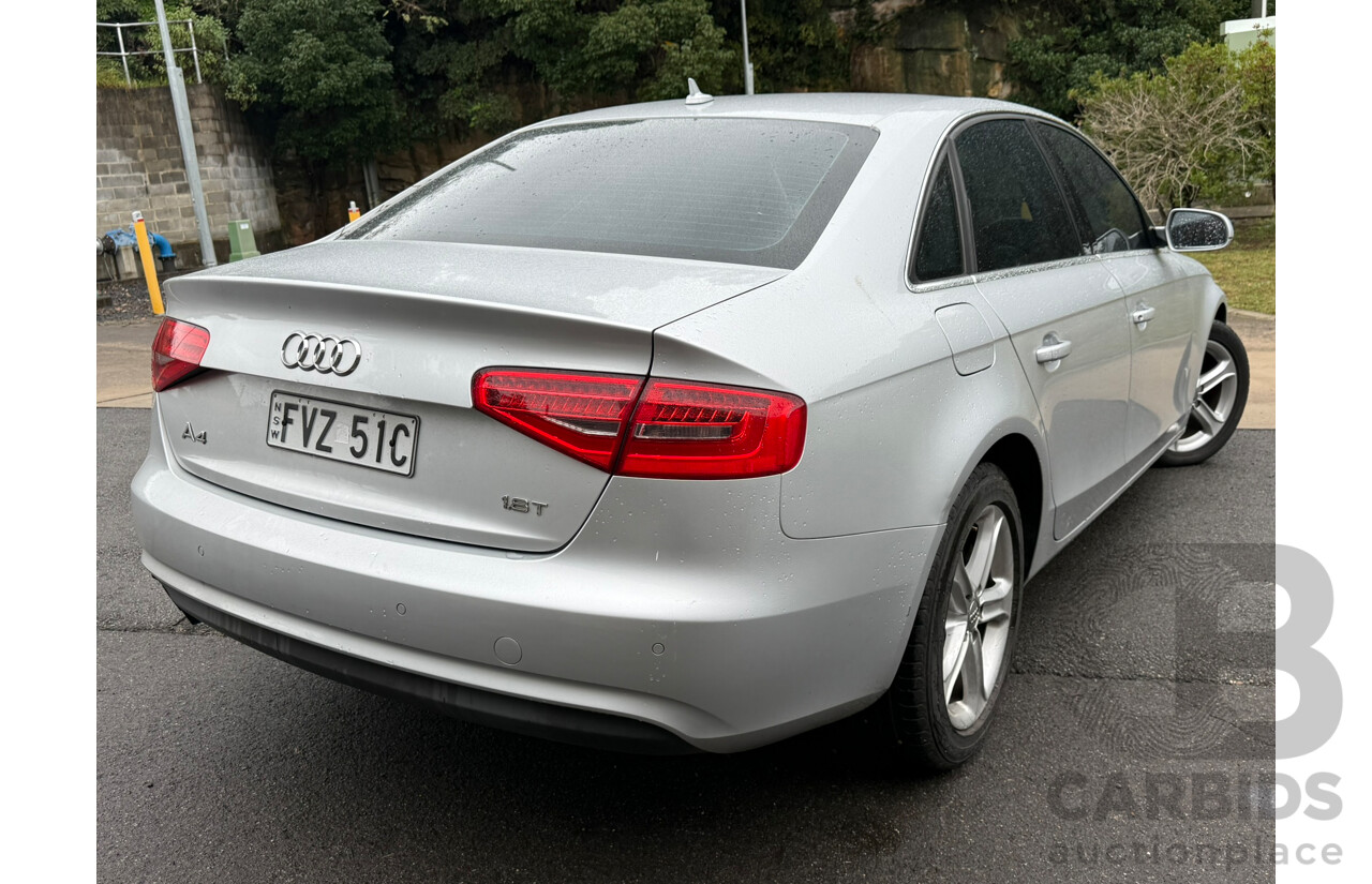 9/2013 Audi A4 1.8 TFSI B8 (8K) MY13 4d Sedan Ice Silver Metallic 1.8L