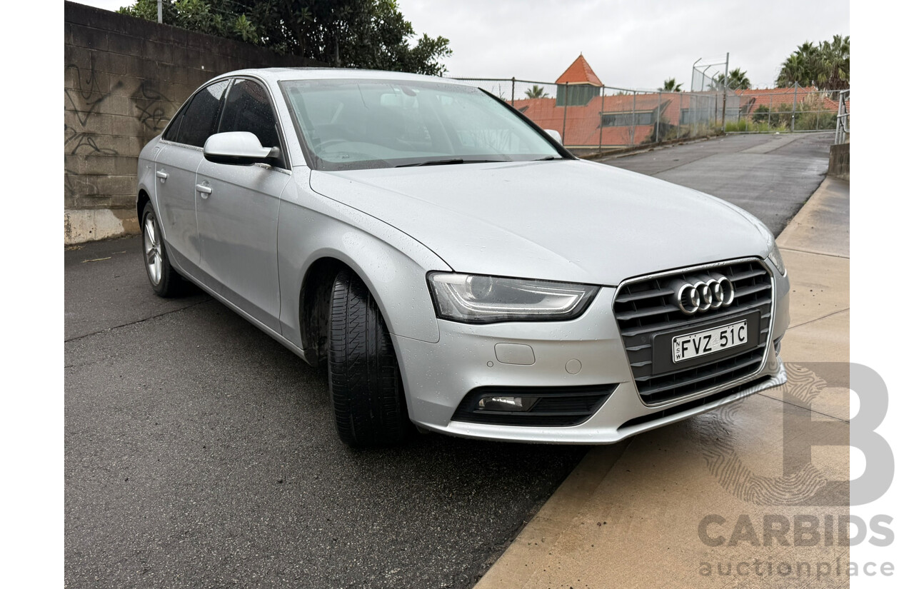 9/2013 Audi A4 1.8 TFSI B8 (8K) MY13 4d Sedan Ice Silver Metallic 1.8L
