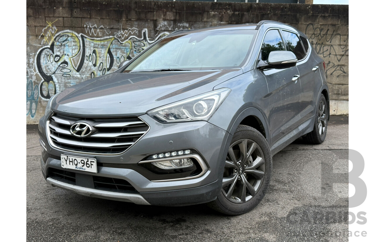 03/2018 Hyundai Santa Fe ACTIVE X FWD DM5 MY18 4D 7 Seat Wagon Titanium Silver 3.3L