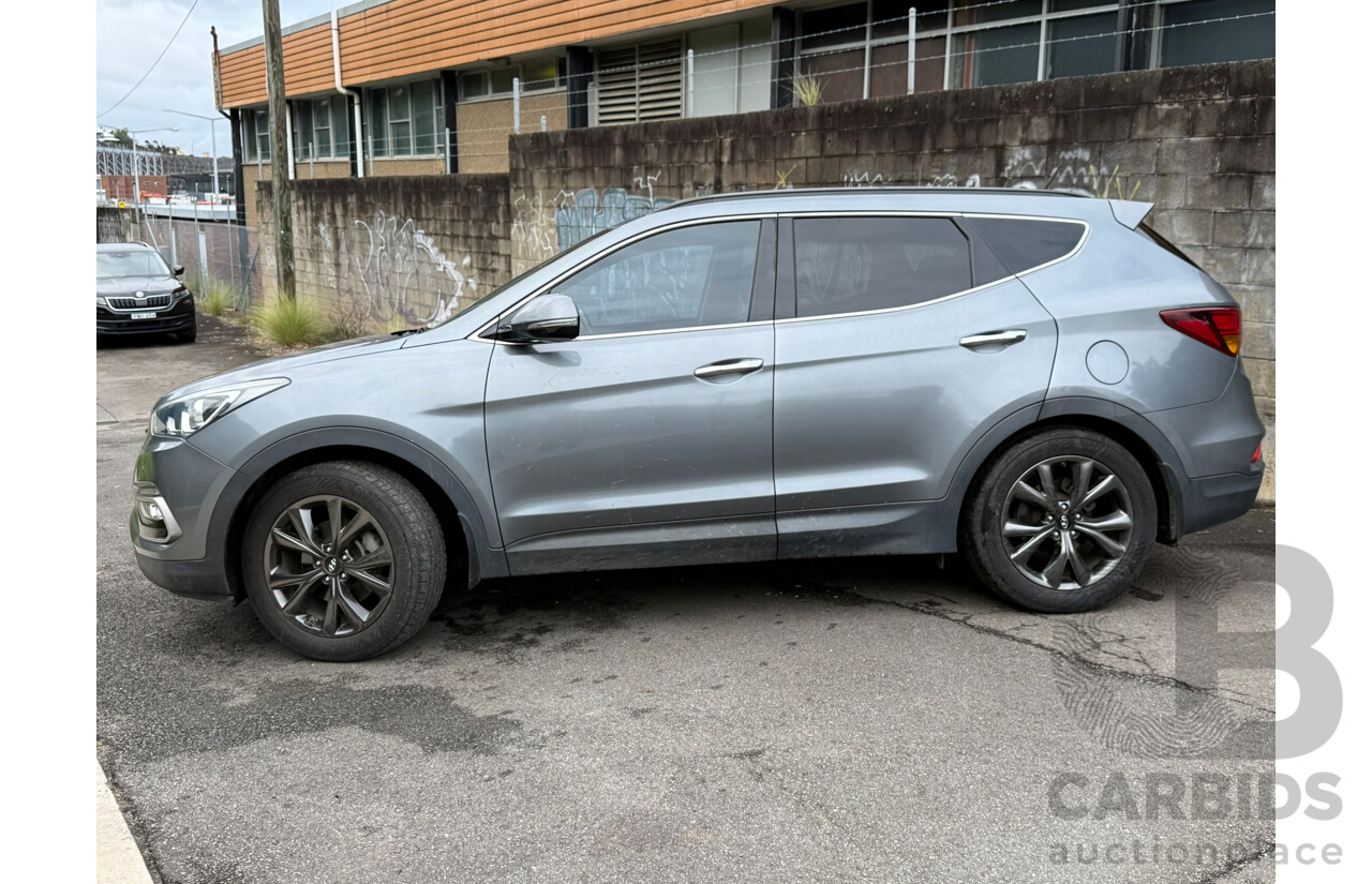03/2018 Hyundai Santa Fe ACTIVE X FWD DM5 MY18 4D 7 Seat Wagon Titanium Silver 3.3L