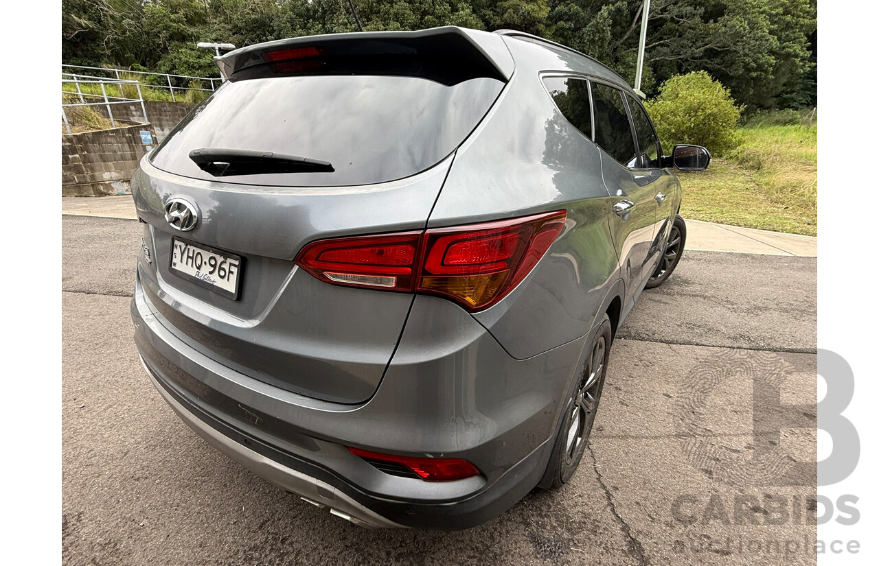 03/2018 Hyundai Santa Fe ACTIVE X FWD DM5 MY18 4D 7 Seat Wagon Titanium Silver 3.3L