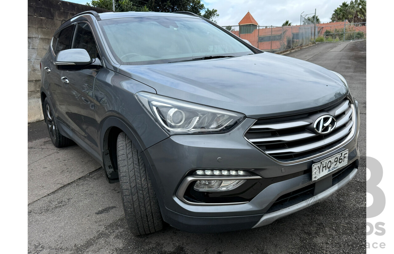03/2018 Hyundai Santa Fe ACTIVE X FWD DM5 MY18 4D 7 Seat Wagon Titanium Silver 3.3L