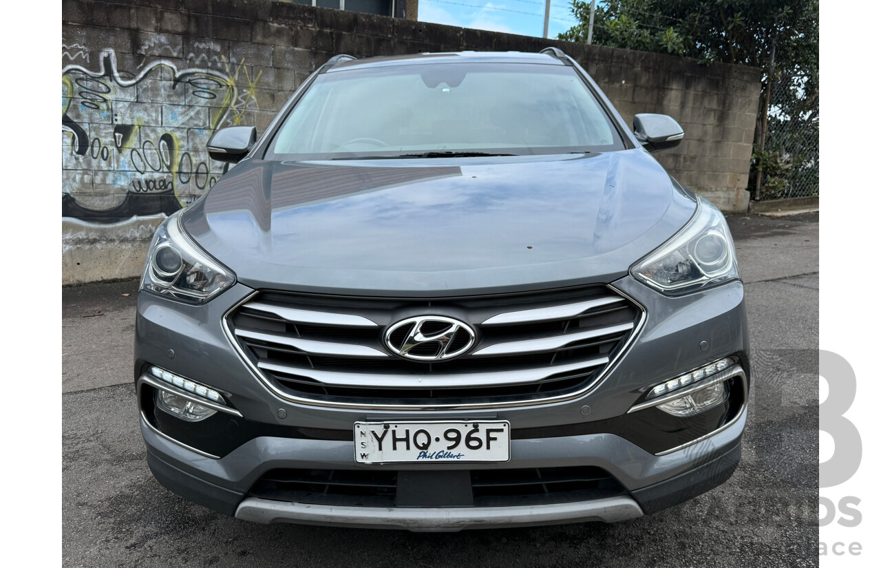 03/2018 Hyundai Santa Fe ACTIVE X FWD DM5 MY18 4D 7 Seat Wagon Titanium Silver 3.3L