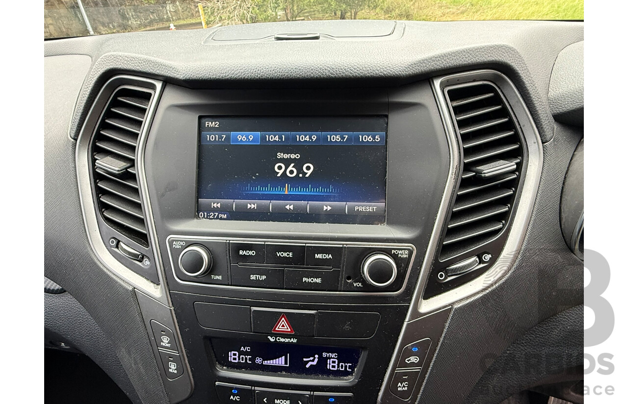 03/2018 Hyundai Santa Fe ACTIVE X FWD DM5 MY18 4D 7 Seat Wagon Titanium Silver 3.3L