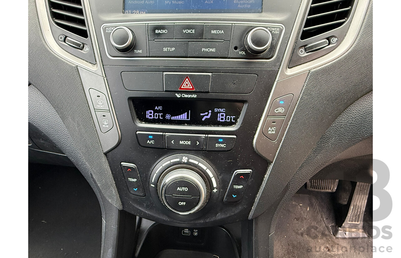 03/2018 Hyundai Santa Fe ACTIVE X FWD DM5 MY18 4D 7 Seat Wagon Titanium Silver 3.3L