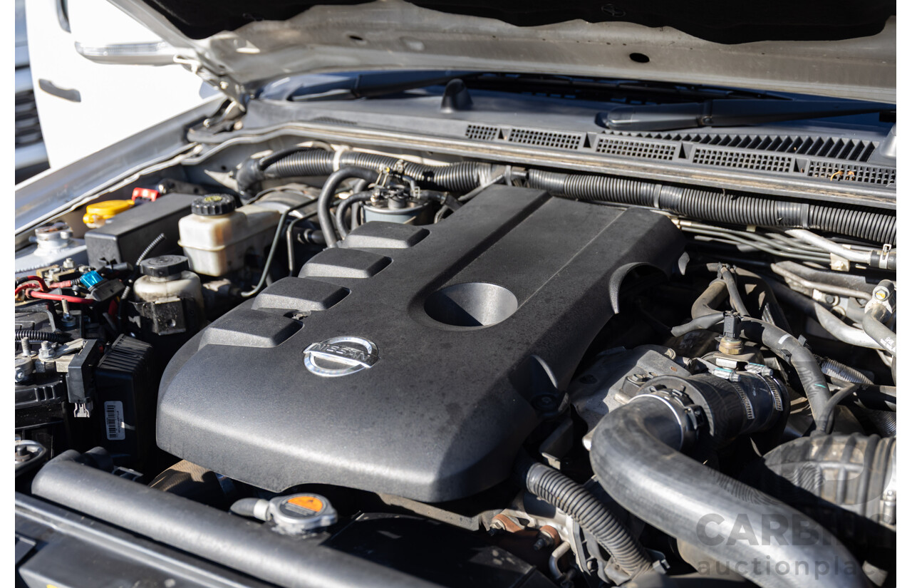 9/2013 Nissan Navara ST (4x4) D40 MY12 Dual Cab P/Up White 2.5L