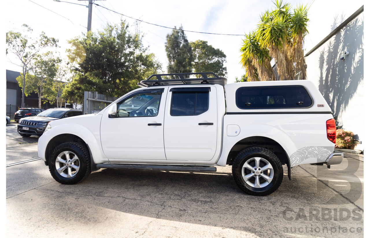 9/2013 Nissan Navara ST (4x4) D40 MY12 Dual Cab P/Up White 2.5L