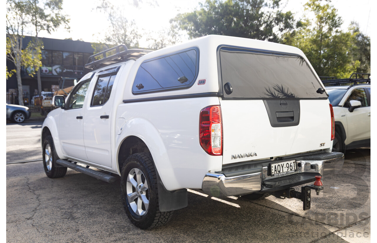 9/2013 Nissan Navara ST (4x4) D40 MY12 Dual Cab P/Up White 2.5L