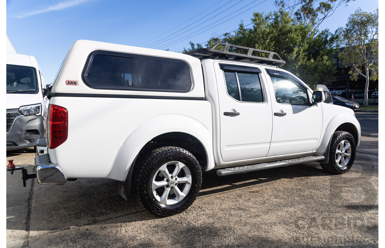 9/2013 Nissan Navara ST (4x4) D40 MY12 Dual Cab P/Up White 2.5L