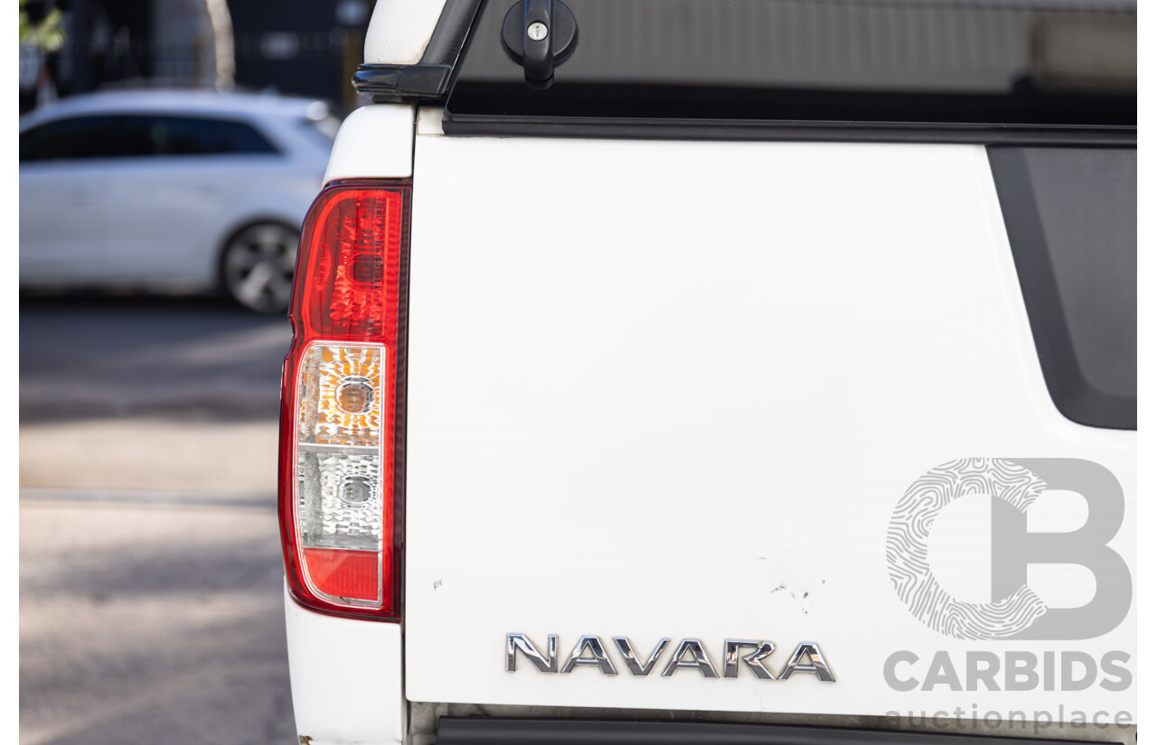 9/2013 Nissan Navara ST (4x4) D40 MY12 Dual Cab P/Up White 2.5L