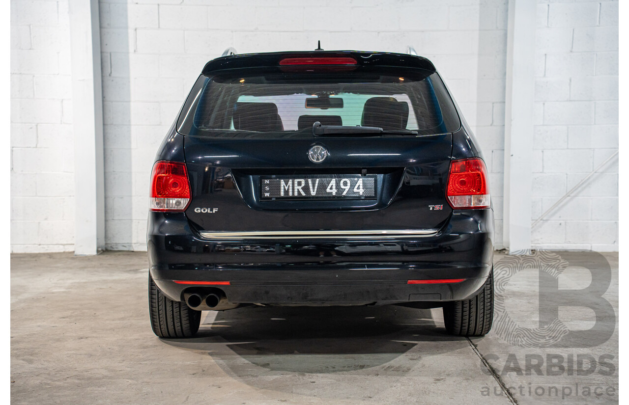 2/2010 Volkswagen Golf 90 TSI Trendline 1K MY10 4d Wagon Black 1.4L