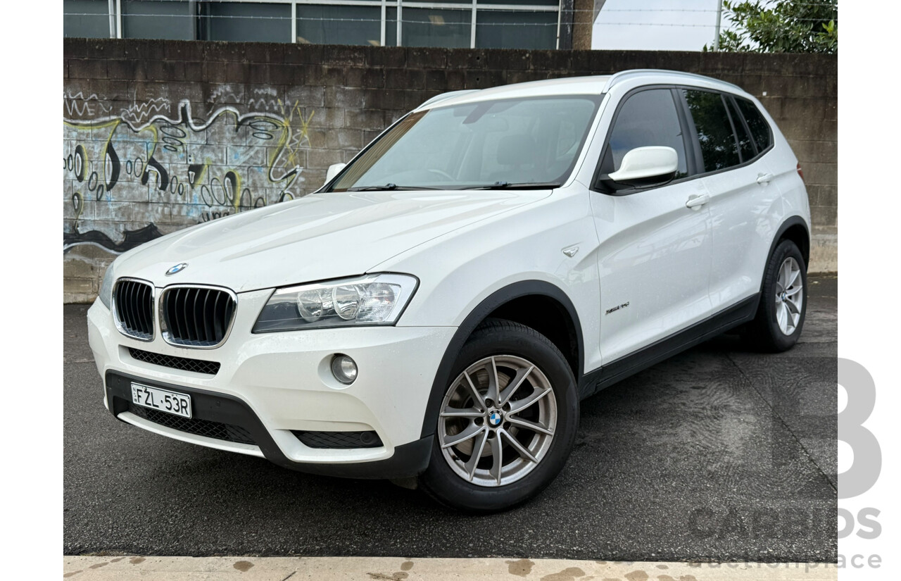 04/2013 Bmw X3 xDRIVE20d 4WD F25 4D Turbo Diesel Wagon White 2.0L