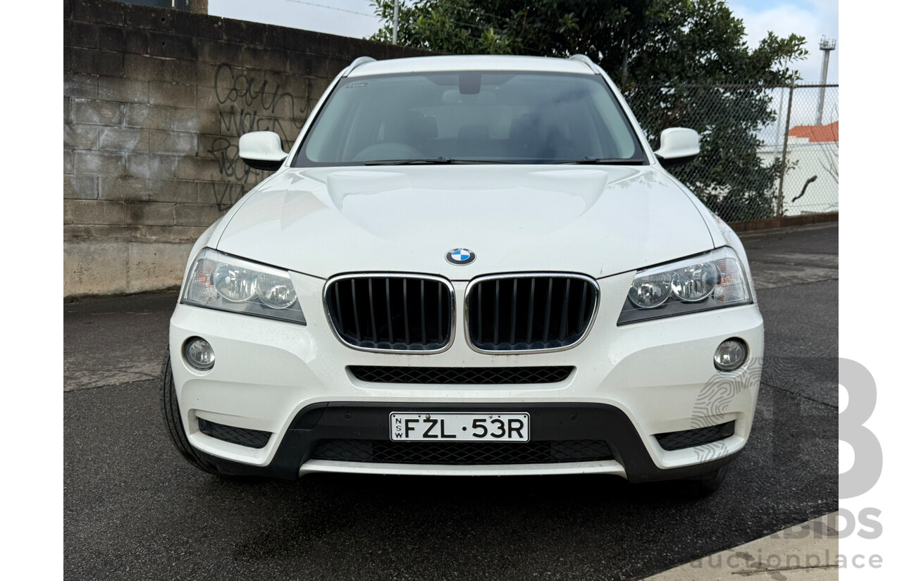 04/2013 Bmw X3 xDRIVE20d 4WD F25 4D Turbo Diesel Wagon White 2.0L