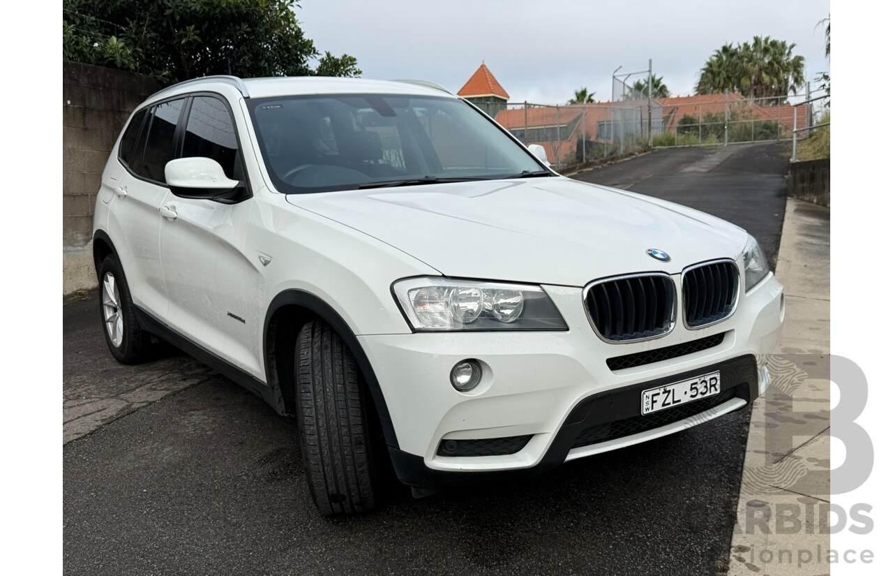 04/2013 Bmw X3 xDRIVE20d 4WD F25 4D Turbo Diesel Wagon White 2.0L