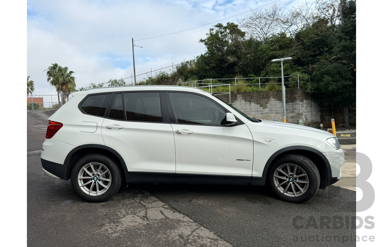 04/2013 Bmw X3 xDRIVE20d 4WD F25 4D Turbo Diesel Wagon White 2.0L
