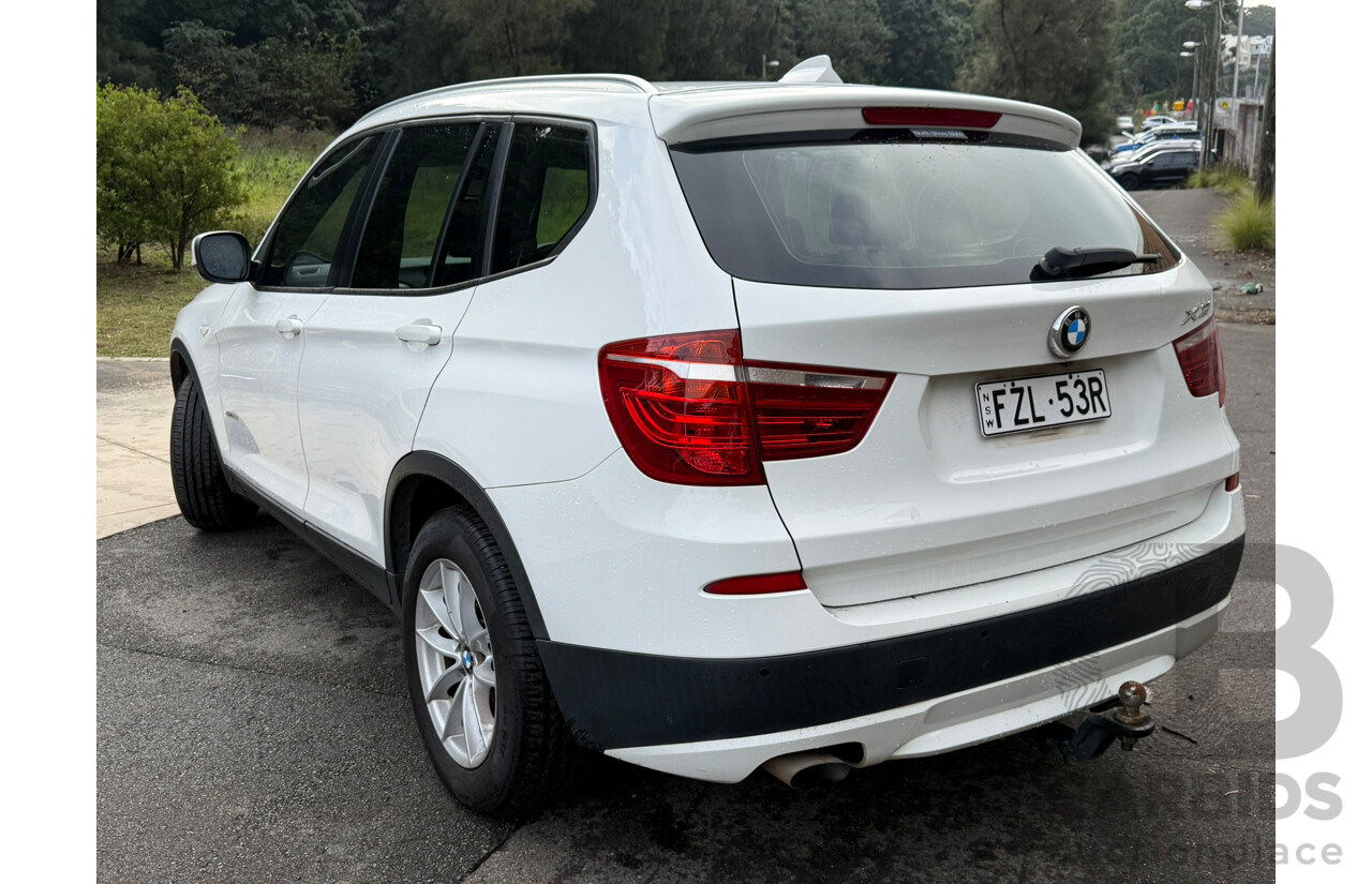 04/2013 Bmw X3 xDRIVE20d 4WD F25 4D Turbo Diesel Wagon White 2.0L